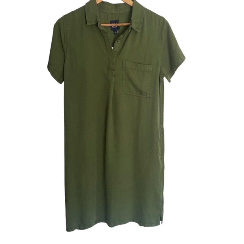 NWT Gap Tencel Dress in Four Leaf Clover Small